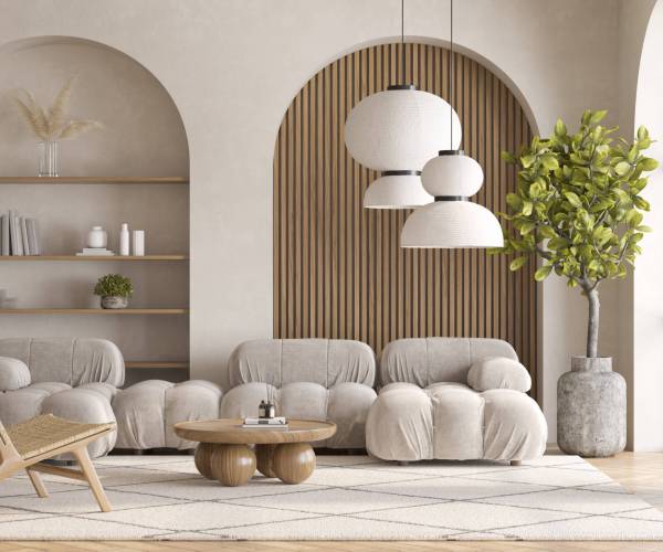 Modern style conceptual interior room